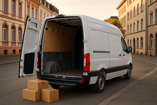 Express Möbeltransport Trier – weißer Mercedes Sprinter
